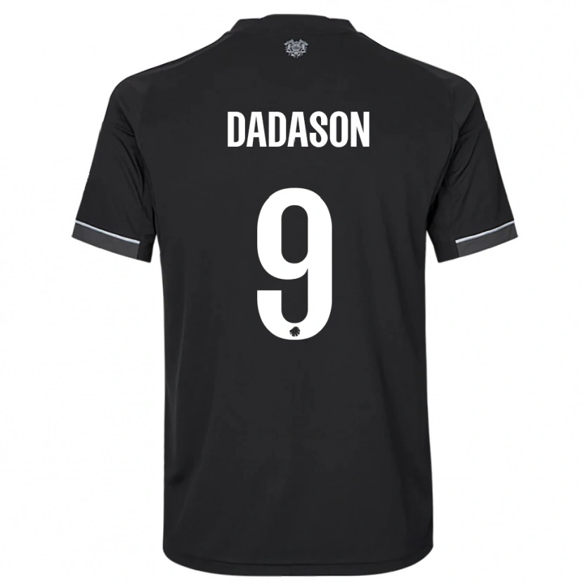 Danxen Hombre Camiseta Viktor Dadason #9 Negro Blanco 2ª Equipación 2025/26 La Camisa México