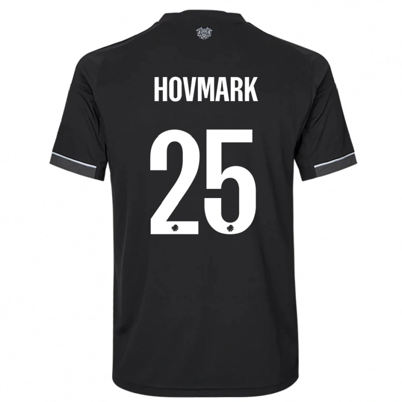 Danxen Hombre Camiseta Maria Hovmark #25 Negro Blanco 2ª Equipación 2025/26 La Camisa México