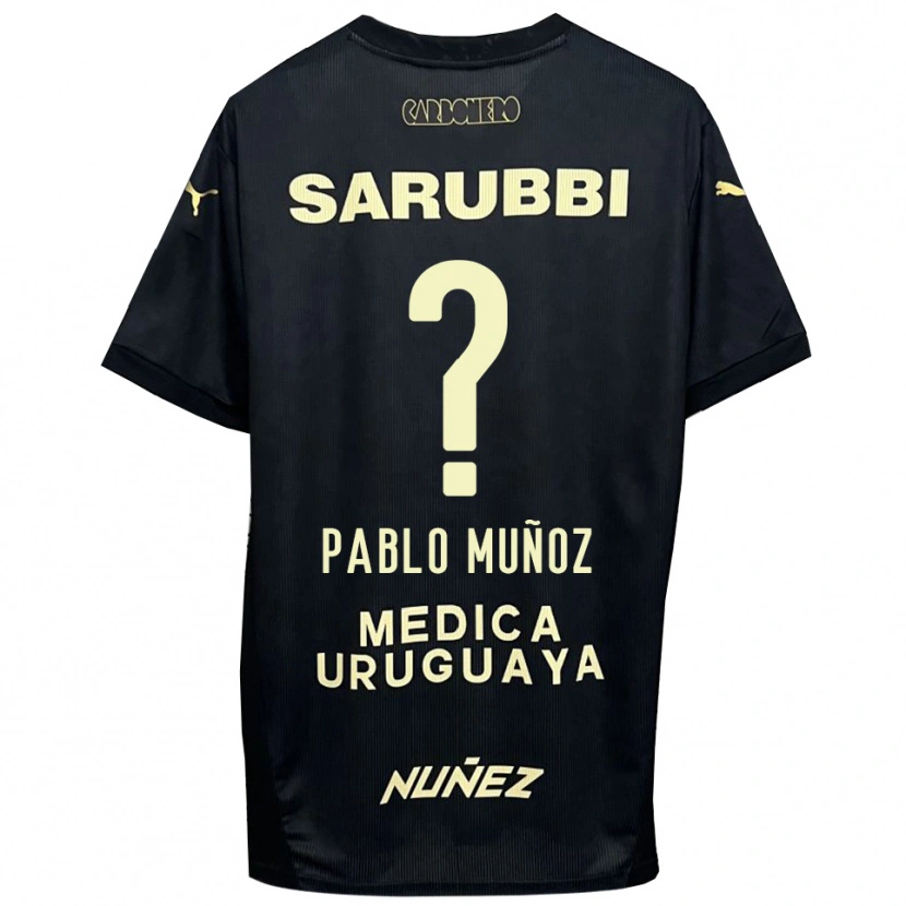 Danxen Hombre Camiseta Juan Pablo Muñoz #0 Negro Oro 2ª Equipación 2025/26 La Camisa México