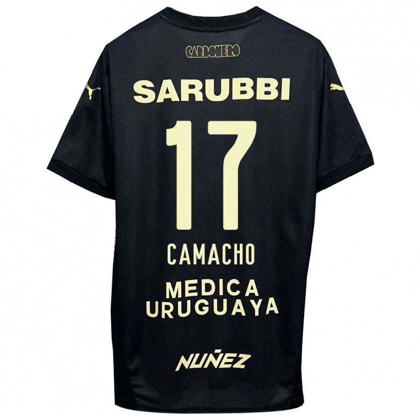 Danxen Hombre Camiseta Sebastián Camacho #17 Negro Oro 2ª Equipación 2025/26 La Camisa México