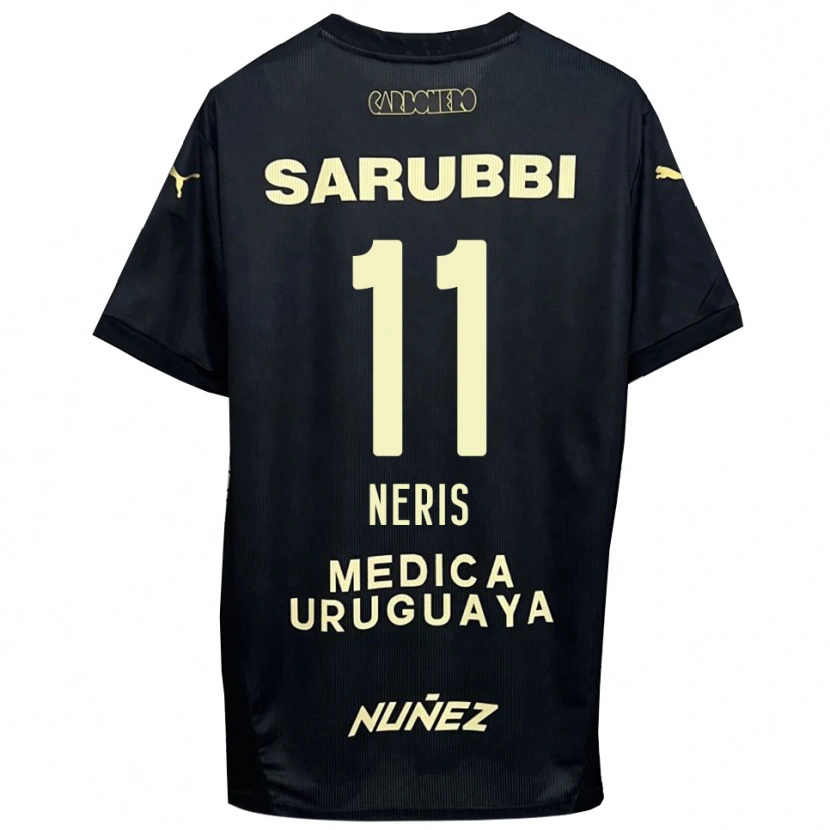 Danxen Hombre Camiseta José Neris #11 Negro Oro 2ª Equipación 2025/26 La Camisa México
