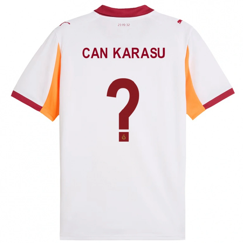 Danxen Hombre Camiseta Eyüp Can Karasu #0 Blanco Rojo 2ª Equipación 2025/26 La Camisa México