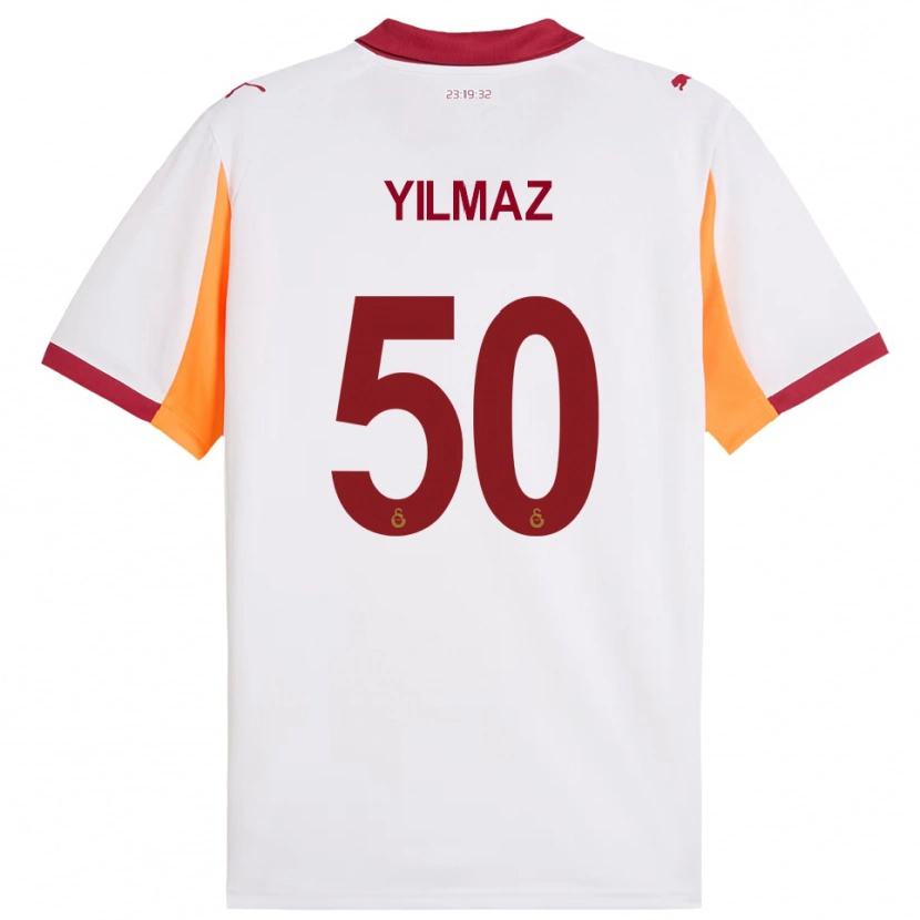 Danxen Hombre Camiseta Jankat Yılmaz #50 Blanco Rojo 2ª Equipación 2025/26 La Camisa México