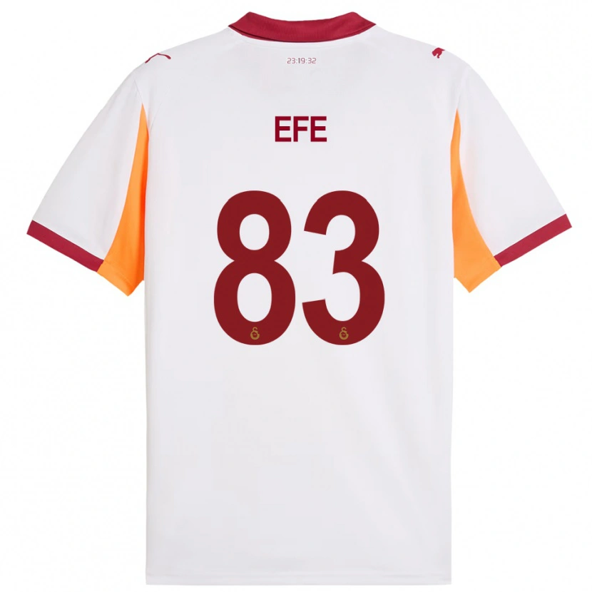 Danxen Hombre Camiseta Efe Akman #83 Blanco Rojo 2ª Equipación 2025/26 La Camisa México