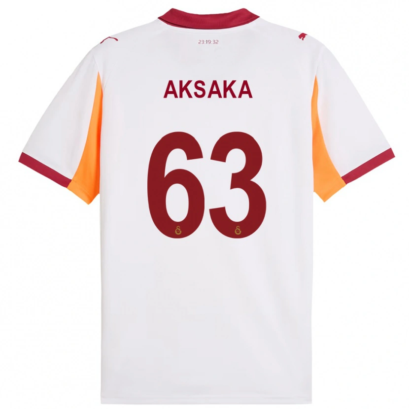Danxen Hombre Camiseta Baran Aksaka #63 Blanco Rojo 2ª Equipación 2025/26 La Camisa México