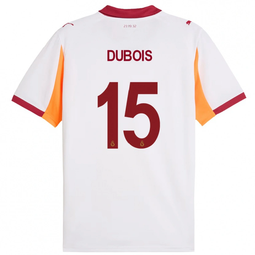Danxen Hombre Camiseta Léo Dubois #15 Blanco Rojo 2ª Equipación 2025/26 La Camisa México