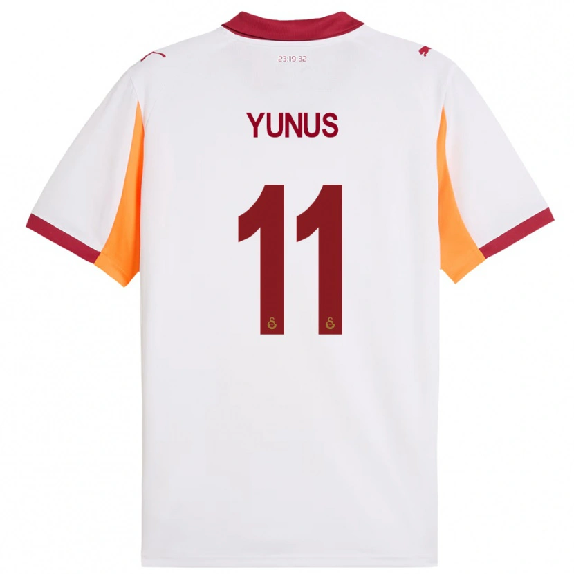 Danxen Hombre Camiseta Yunus Akgün #11 Blanco Rojo 2ª Equipación 2025/26 La Camisa México