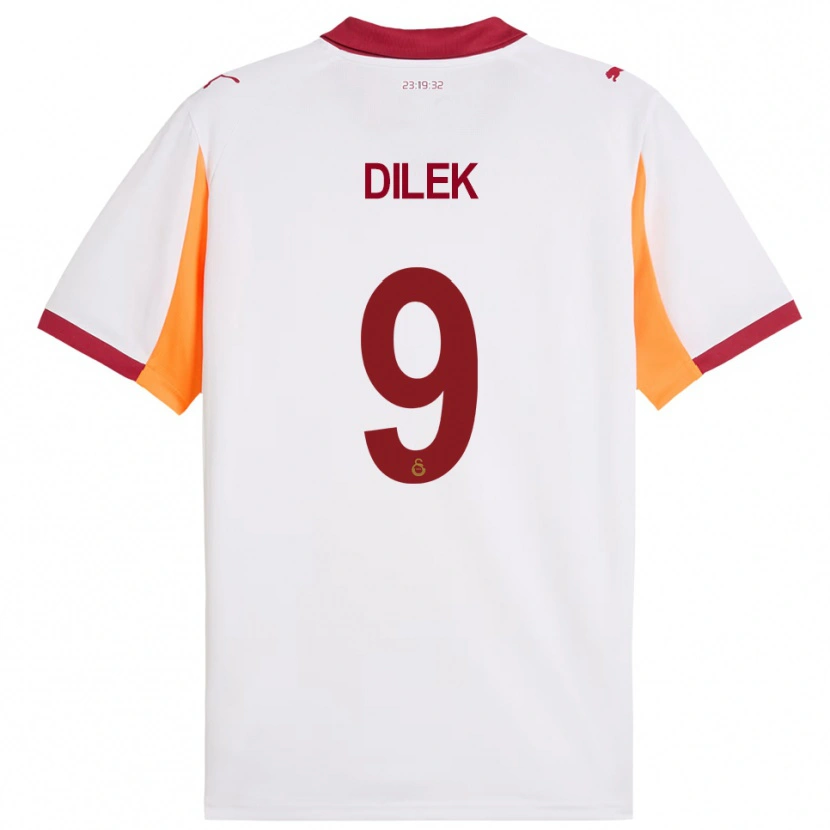Danxen Hombre Camiseta Yalin Dilek #9 Blanco Rojo 2ª Equipación 2025/26 La Camisa México