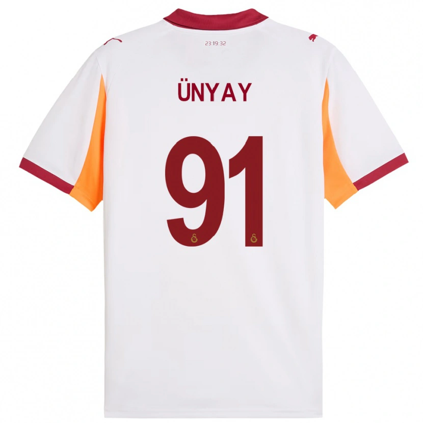 Danxen Hombre Camiseta Arda Ünyay #91 Blanco Rojo 2ª Equipación 2025/26 La Camisa México