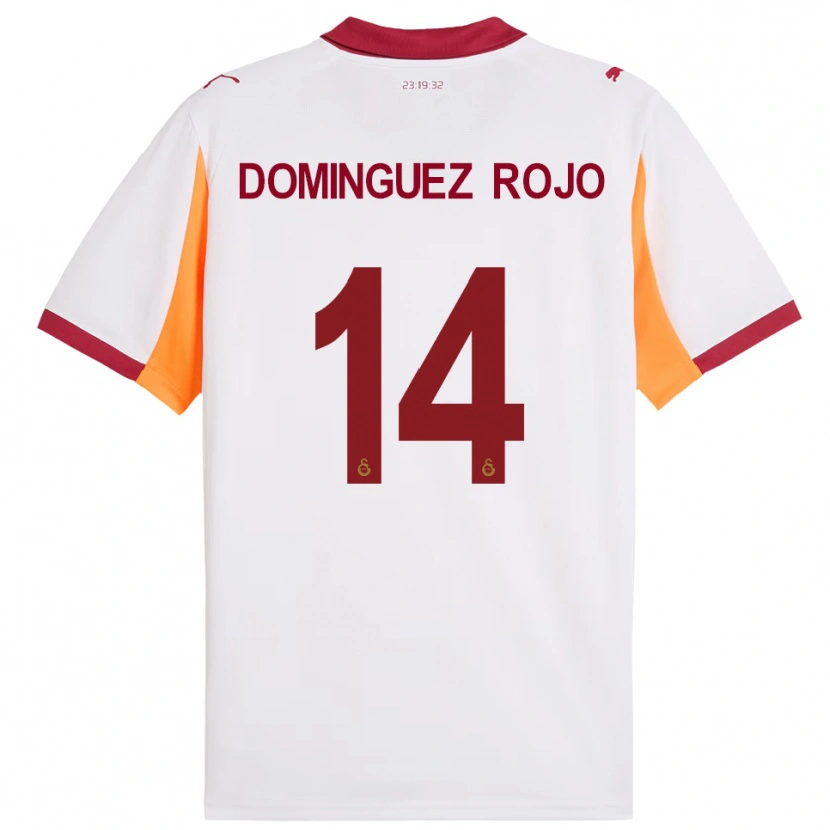 Danxen Hombre Camiseta Laura Dominguez Rojo #14 Blanco Rojo 2ª Equipación 2025/26 La Camisa México