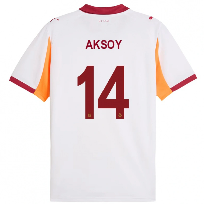 Danxen Hombre Camiseta Berkan Aksoy #14 Blanco Rojo 2ª Equipación 2025/26 La Camisa México