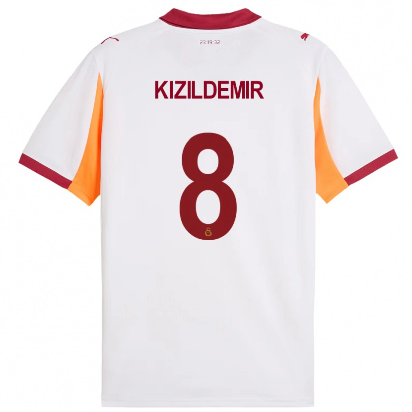 Danxen Hombre Camiseta Berk Kizildemir #8 Blanco Rojo 2ª Equipación 2025/26 La Camisa México