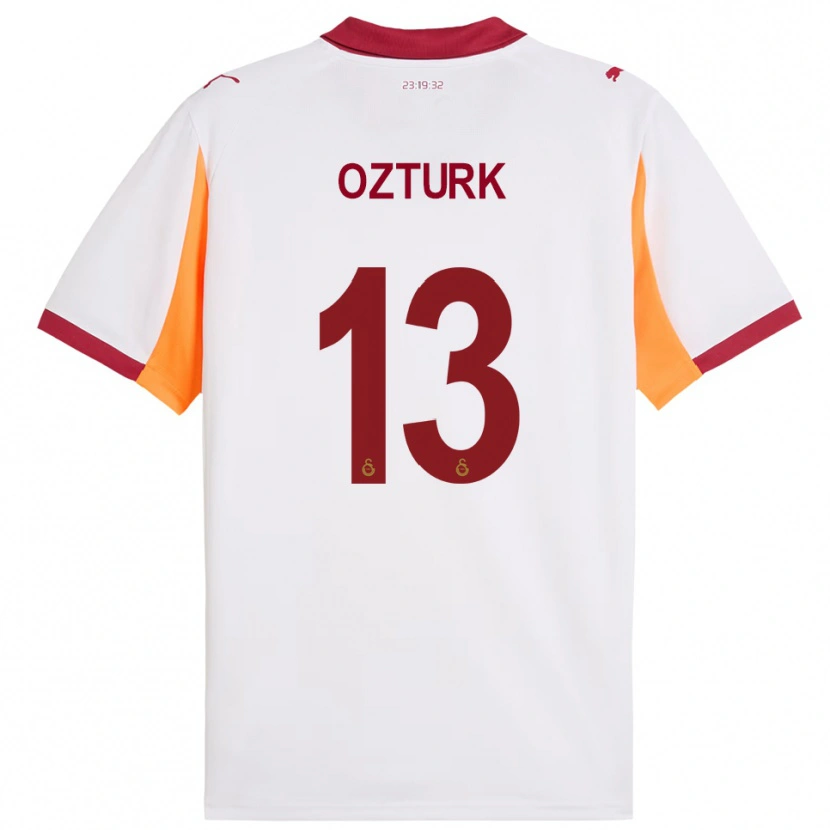 Danxen Hombre Camiseta Fatma Sare Öztürk #13 Blanco Rojo 2ª Equipación 2025/26 La Camisa México