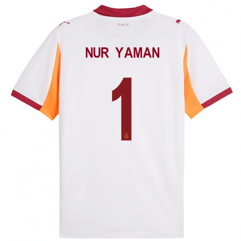 Danxen Hombre Camiseta Gamze Nur Yaman #1 Blanco Rojo 2ª Equipación 2025/26 La Camisa México