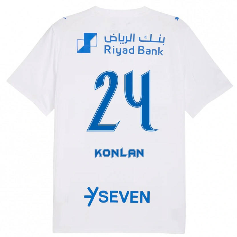 Danxen Hombre Camiseta Cynthia Konlan #24 Blanco Azul 2ª Equipación 2025/26 La Camisa México