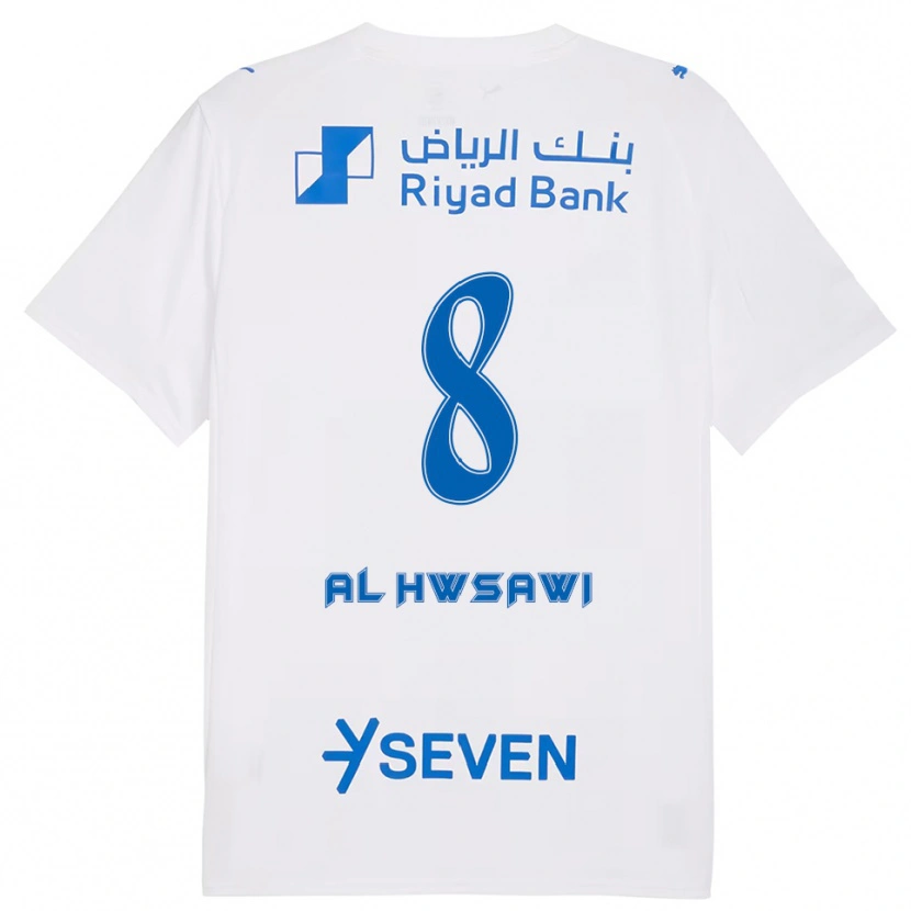 Danxen Hombre Camiseta Al Bandari Al-Hwsawi #8 Blanco Azul 2ª Equipación 2025/26 La Camisa México