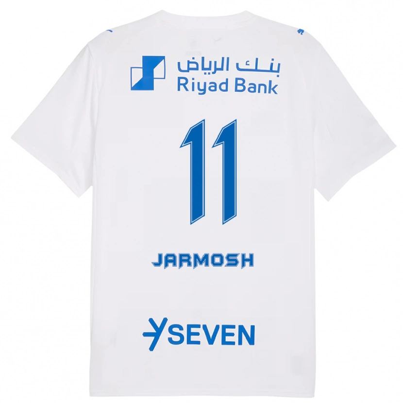 Danxen Hombre Camiseta Abdulaziz Jarmosh #11 Blanco Azul 2ª Equipación 2025/26 La Camisa México