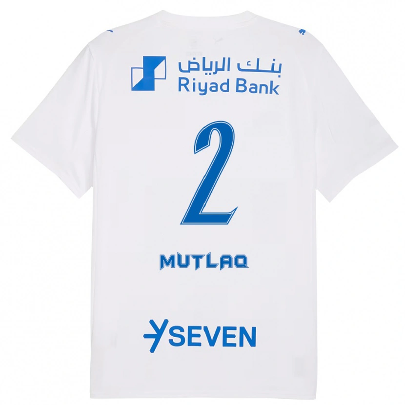 Danxen Hombre Camiseta Mohrah Mutlaq #2 Blanco Azul 2ª Equipación 2025/26 La Camisa México