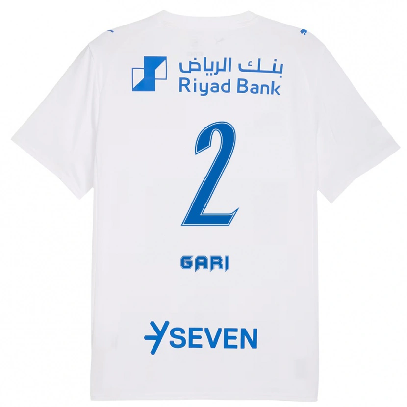 Danxen Hombre Camiseta Fatimah Gari #2 Blanco Azul 2ª Equipación 2025/26 La Camisa México