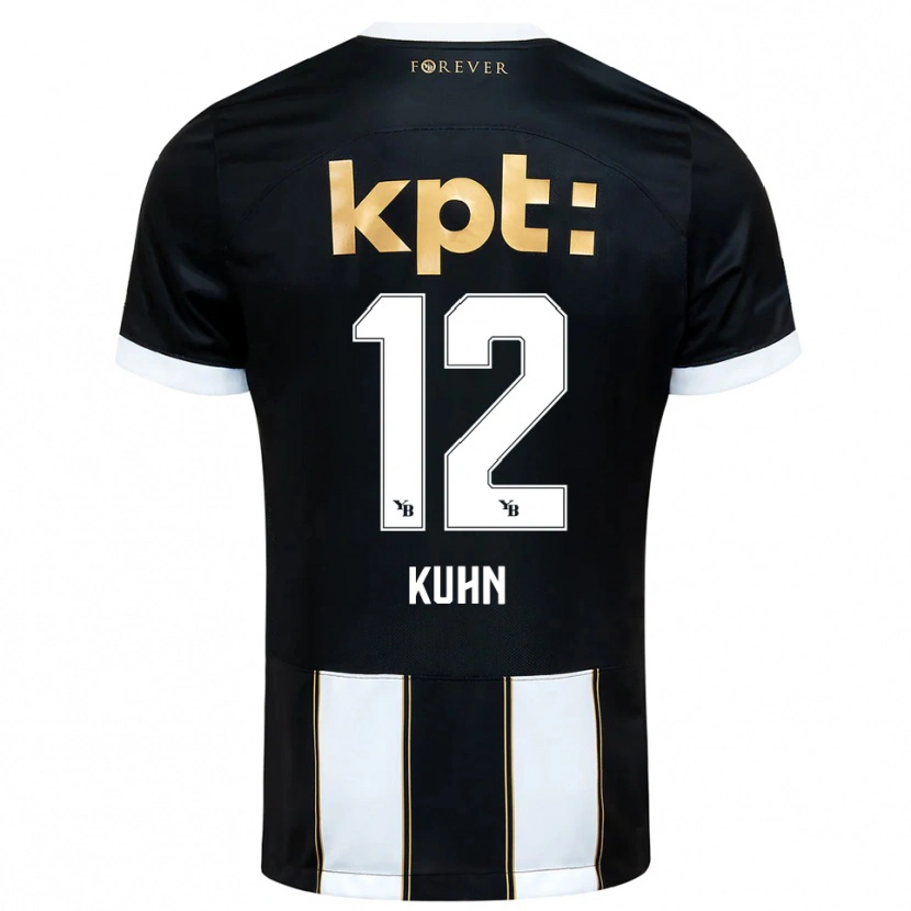 Danxen Hombre Camiseta Athena Kühn #12 Negro Blanco 2ª Equipación 2025/26 La Camisa México
