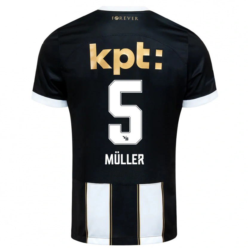 Danxen Hombre Camiseta Loy Müller #5 Negro Blanco 2ª Equipación 2025/26 La Camisa México