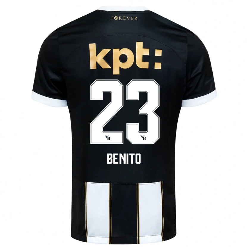 Danxen Hombre Camiseta Loris Benito #23 Negro Blanco 2ª Equipación 2025/26 La Camisa México