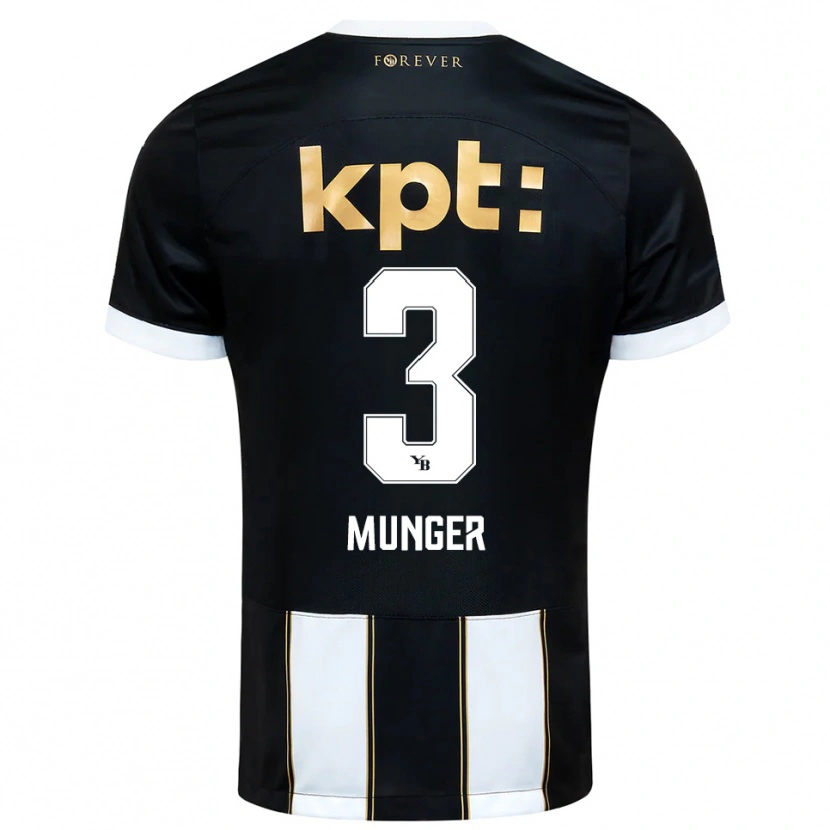 Danxen Hombre Camiseta Noa Münger #3 Negro Blanco 2ª Equipación 2025/26 La Camisa México
