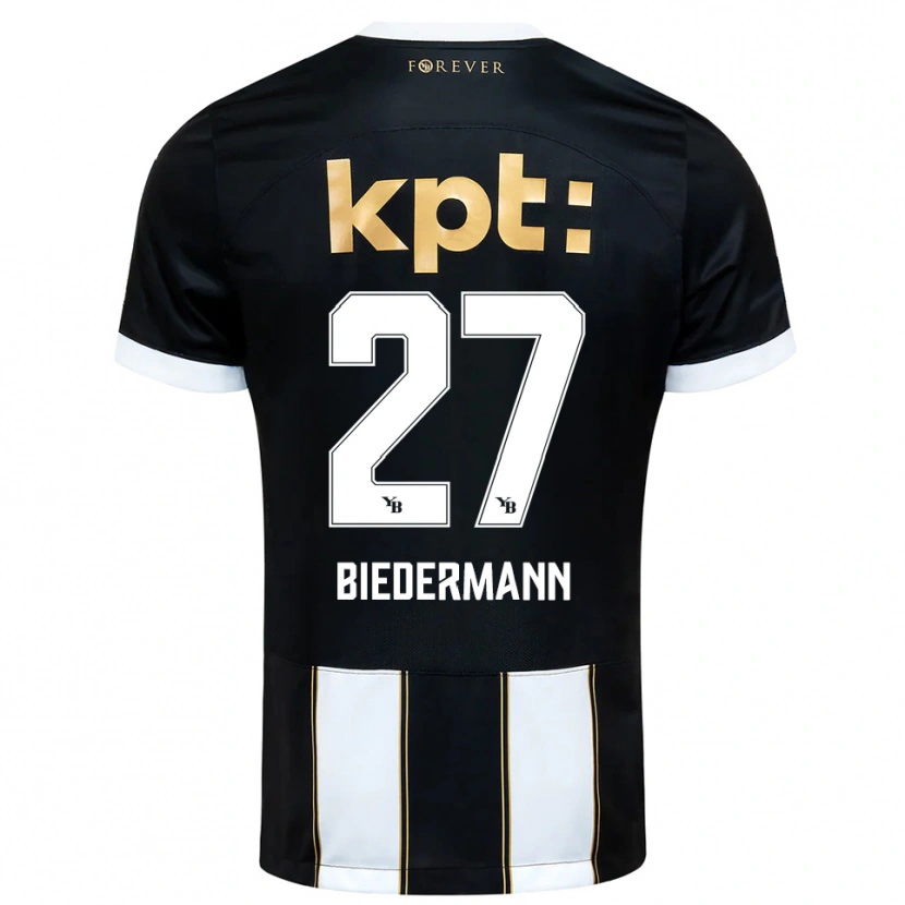 Danxen Hombre Camiseta Tamara Biedermann #27 Negro Blanco 2ª Equipación 2025/26 La Camisa México
