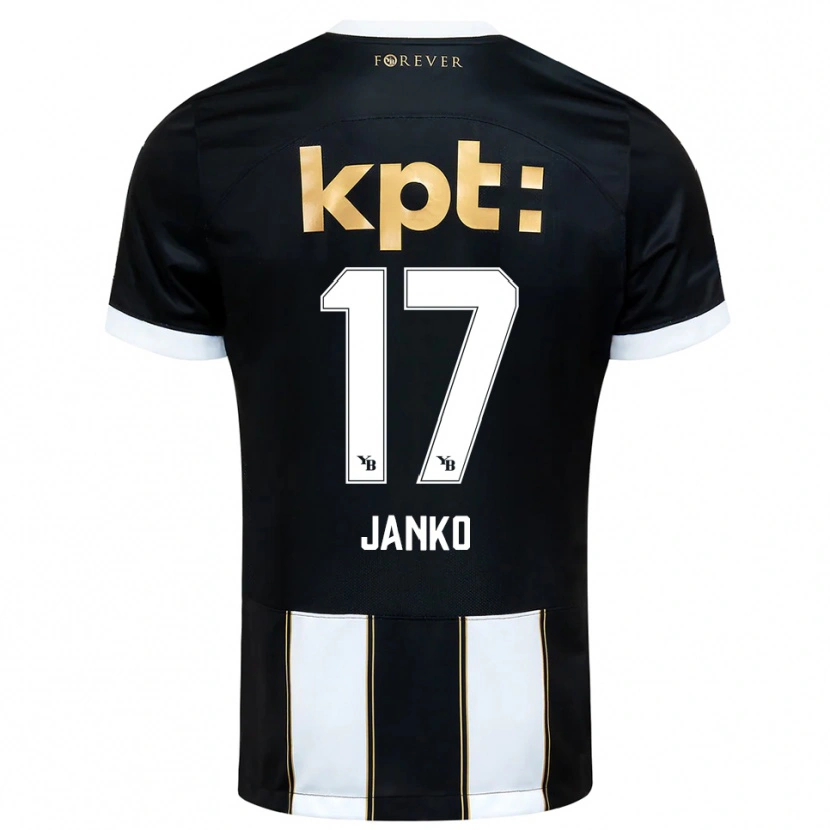 Danxen Hombre Camiseta Saidy Janko #17 Negro Blanco 2ª Equipación 2025/26 La Camisa México