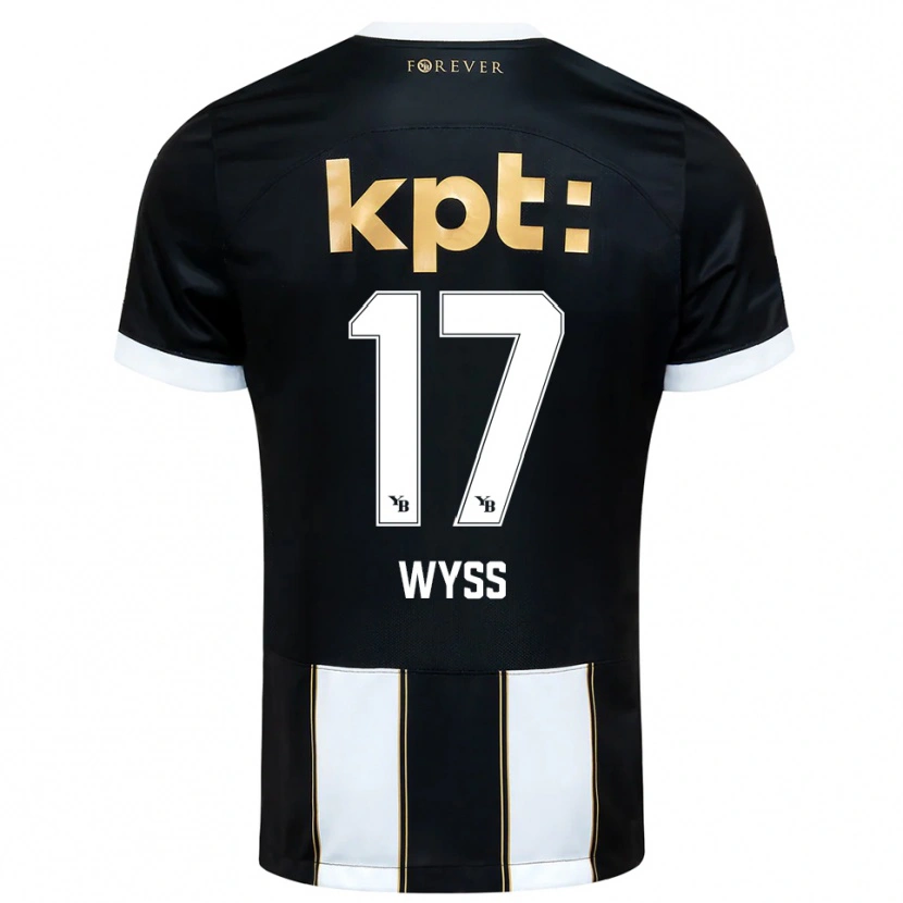 Danxen Hombre Camiseta Ryan Wyss #17 Negro Blanco 2ª Equipación 2025/26 La Camisa México