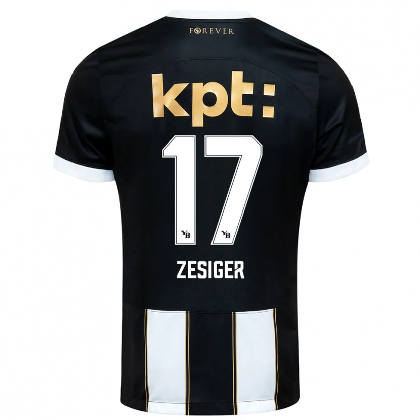 Danxen Hombre Camiseta Navin Zesiger #17 Negro Blanco 2ª Equipación 2025/26 La Camisa México