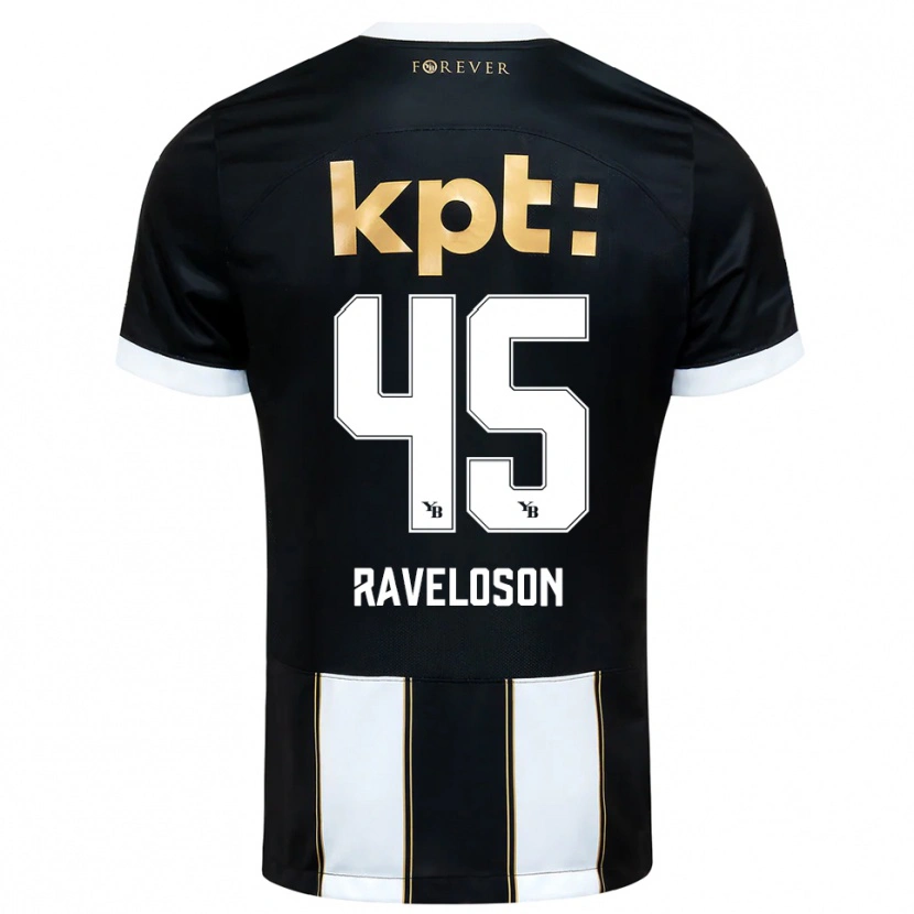 Danxen Hombre Camiseta Rayan Raveloson #45 Negro Blanco 2ª Equipación 2025/26 La Camisa México