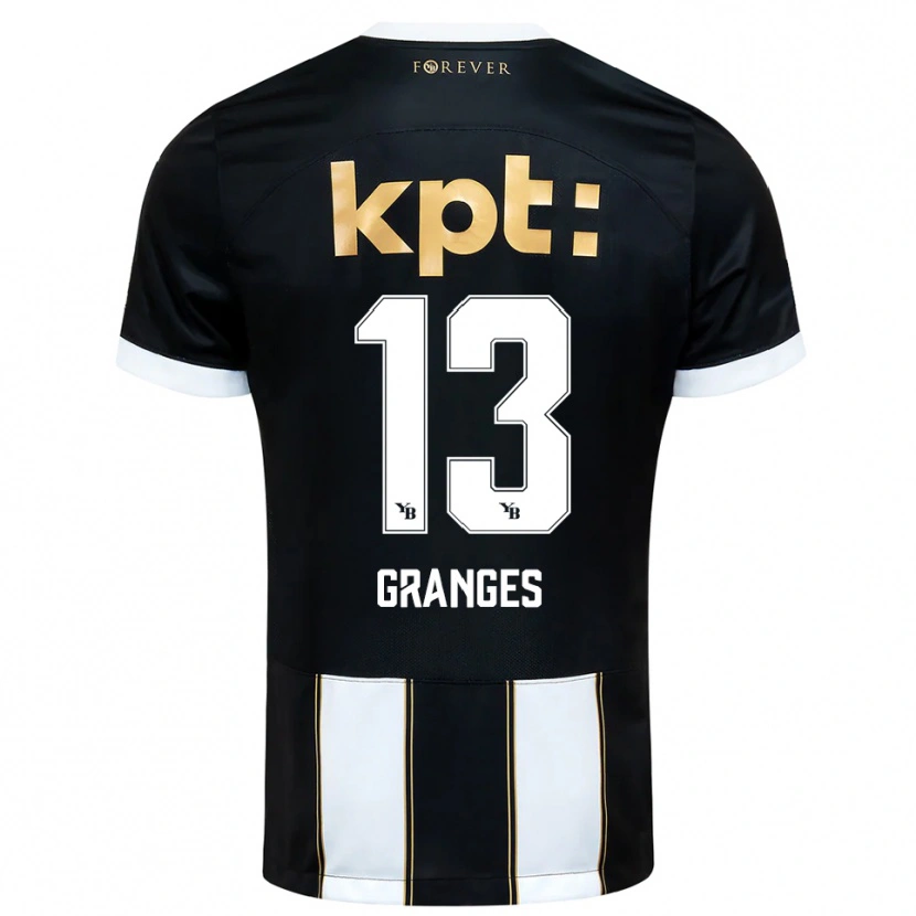 Danxen Hombre Camiseta Malaurie Granges #13 Negro Blanco 2ª Equipación 2025/26 La Camisa México