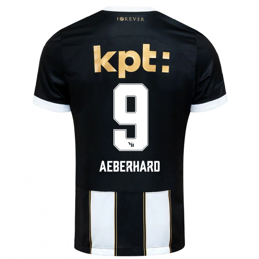 Danxen Hombre Camiseta Ben Aeberhard #9 Negro Blanco 2ª Equipación 2025/26 La Camisa México