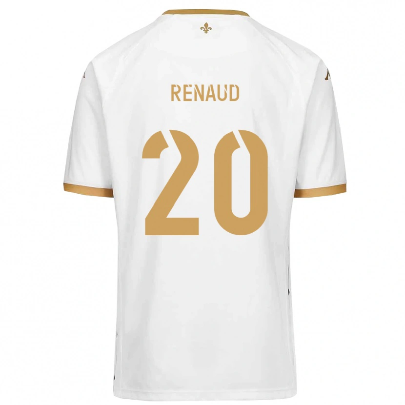 Danxen Hombre Camiseta Tom Renaud #20 Blanco Dorado 2ª Equipación 2025/26 La Camisa México