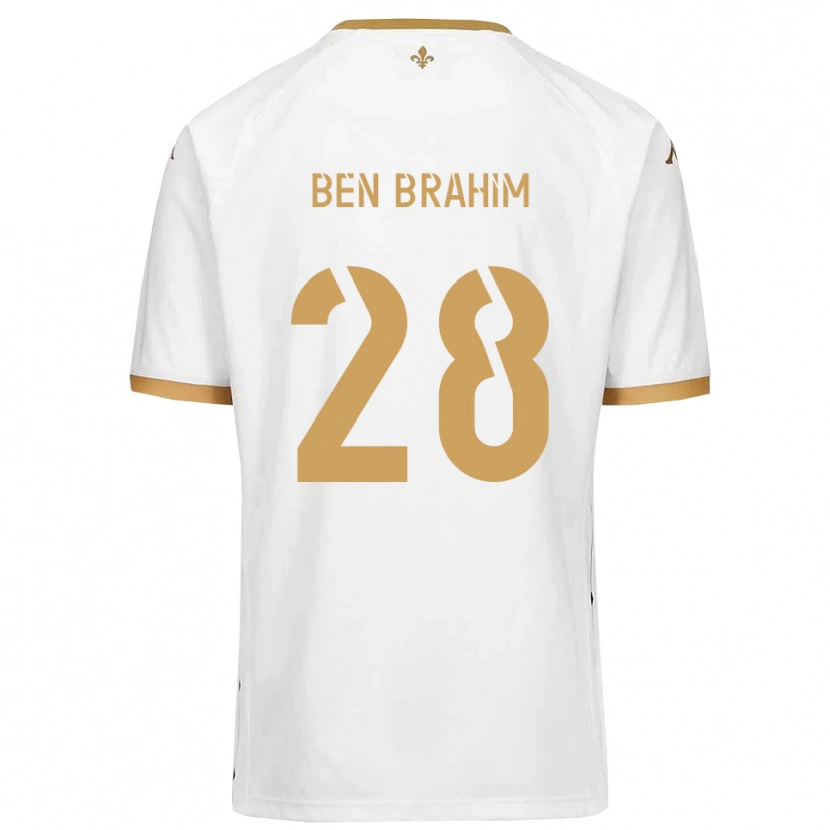 Danxen Hombre Camiseta Samir Ben Brahim #28 Blanco Dorado 2ª Equipación 2025/26 La Camisa México