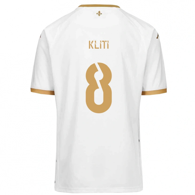 Danxen Hombre Camiseta Ayoub Kliti #8 Blanco Dorado 2ª Equipación 2025/26 La Camisa México