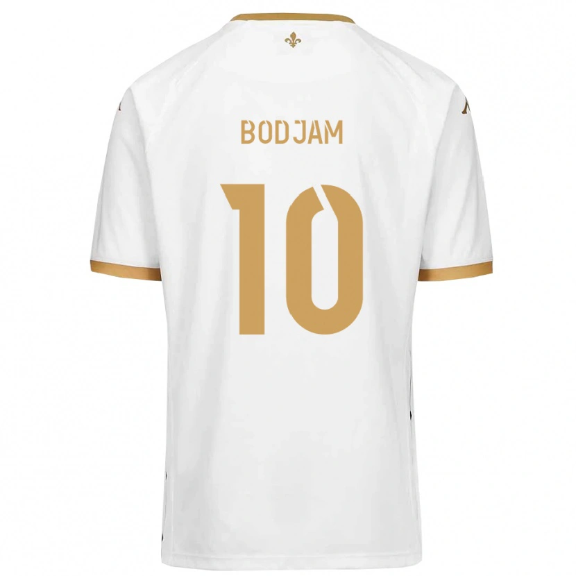Danxen Hombre Camiseta Dabana Bodjam #10 Blanco Dorado 2ª Equipación 2025/26 La Camisa México