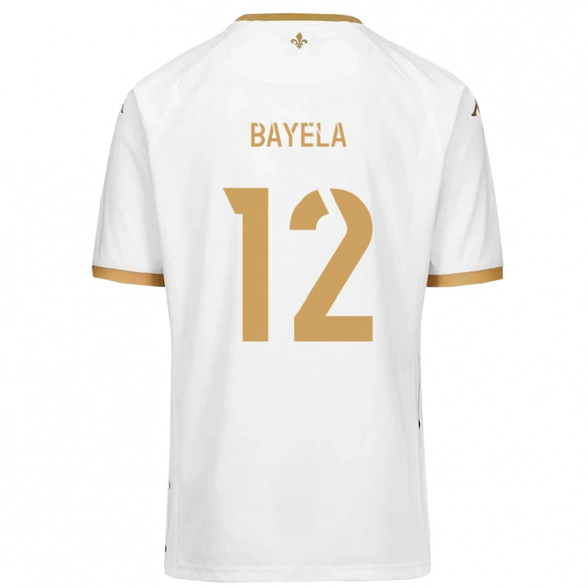 Danxen Hombre Camiseta Kaneyi Bayela #12 Blanco Dorado 2ª Equipación 2025/26 La Camisa México