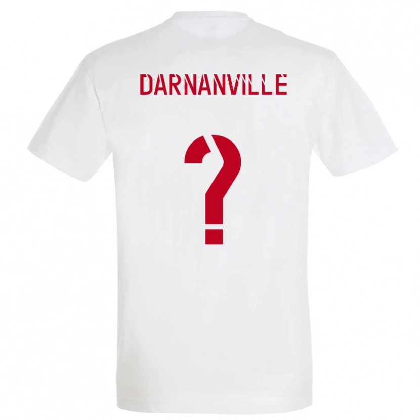 Danxen Hombre Camiseta Clément Darnanville #0 Blanco Rojo Amarillo 2ª Equipación 2025/26 La Camisa México