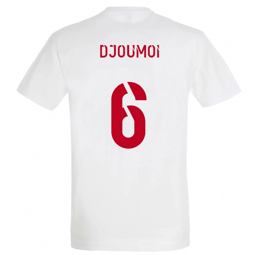 Danxen Hombre Camiseta Mourade Djoumoi #6 Blanco Rojo Amarillo 2ª Equipación 2025/26 La Camisa México