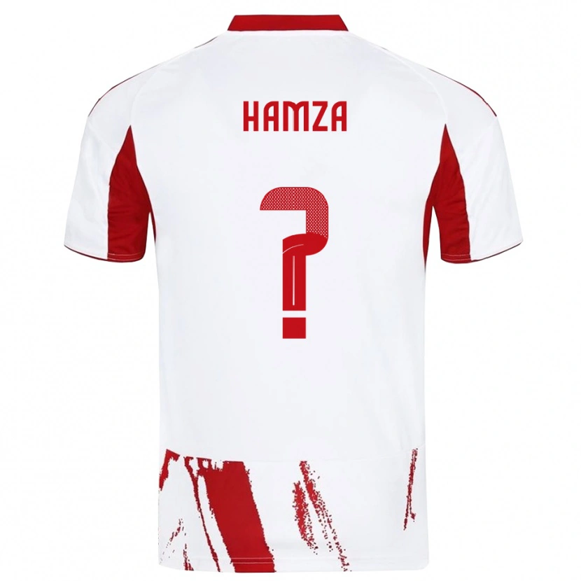 Danxen Hombre Camiseta Erik Hamza #0 Blanco Rojo 2ª Equipación 2025/26 La Camisa México