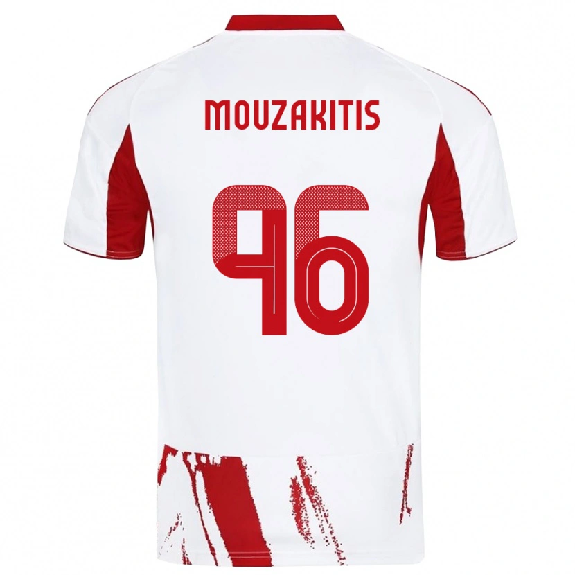 Danxen Hombre Camiseta Christos Mouzakitis #96 Blanco Rojo 2ª Equipación 2025/26 La Camisa México
