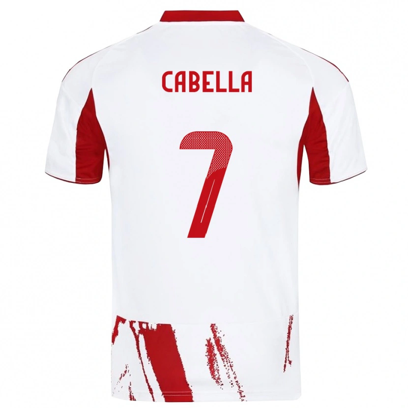 Danxen Hombre Camiseta Rémy Cabella #7 Blanco Rojo 2ª Equipación 2025/26 La Camisa México