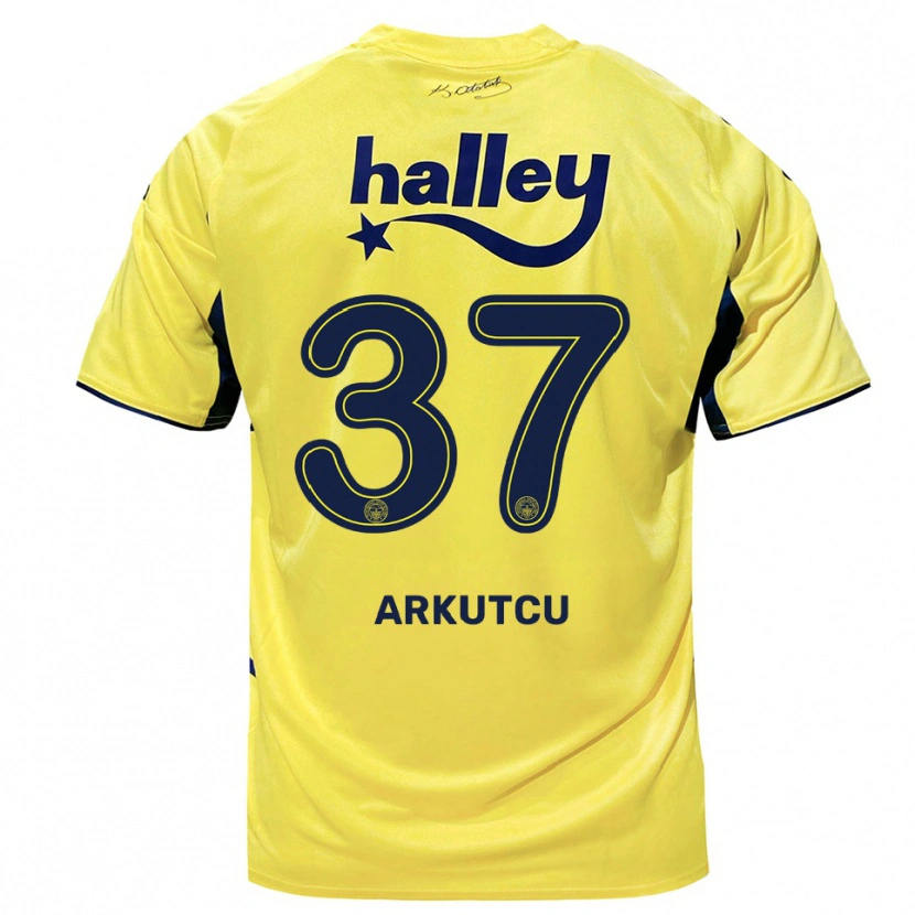 Danxen Hombre Camiseta Emirhan Arkutcu #37 Amarillo Marino 2ª Equipación 2025/26 La Camisa México