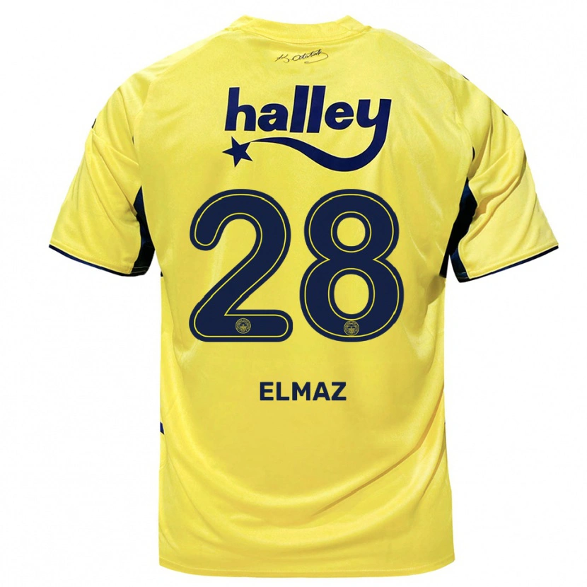 Danxen Hombre Camiseta Bartuğ Elmaz #28 Amarillo Marino 2ª Equipación 2025/26 La Camisa México