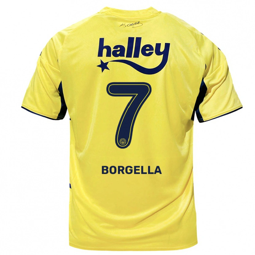 Danxen Hombre Camiseta Roselord Borgella #7 Amarillo Marino 2ª Equipación 2025/26 La Camisa México