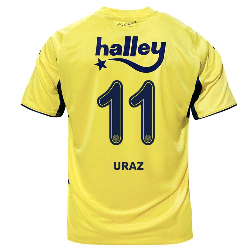 Danxen Hombre Camiseta Yağmur Uraz #11 Amarillo Marino 2ª Equipación 2025/26 La Camisa México