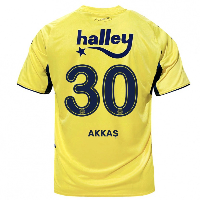 Danxen Hombre Camiseta Arda Akkaş #30 Amarillo Marino 2ª Equipación 2025/26 La Camisa México