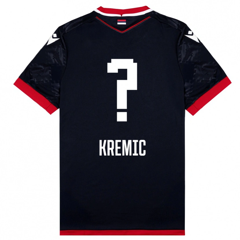 Danxen Hombre Camiseta Luka Kremic #0 Negro Rojo 2ª Equipación 2025/26 La Camisa México